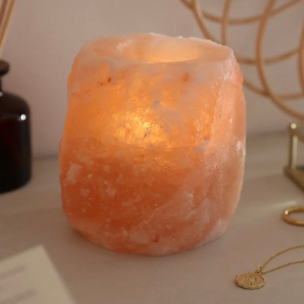 Himalayan Rock Salt Tealight Candle Holder