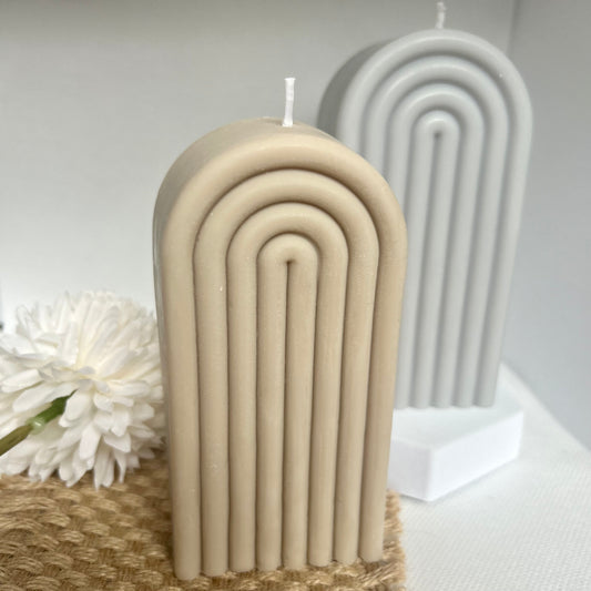 Tall Handcrafted Arch Candle