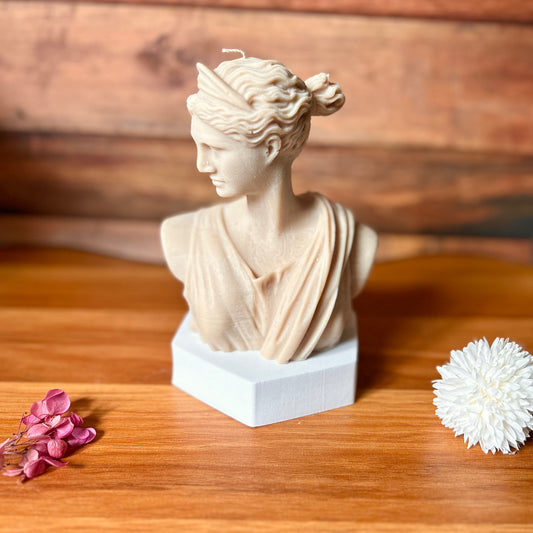 Artemis Greek Goddess Sculptural Candle