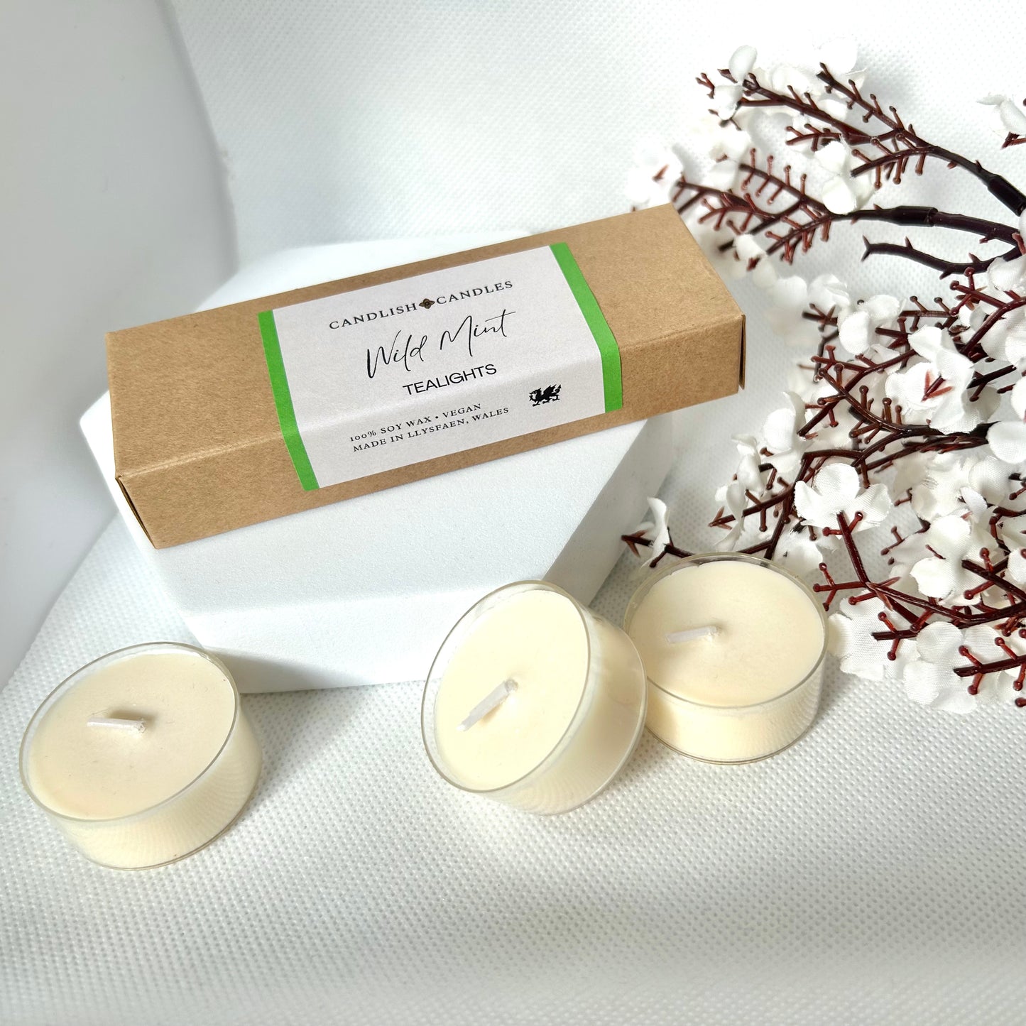 Wild Mint Scented Tealights 3-Pack