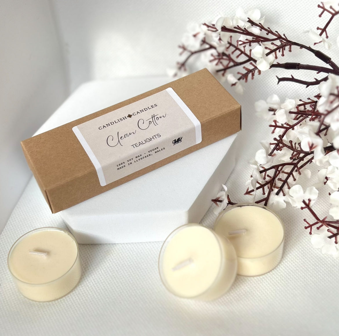 Clean Cotton Scented Tealights 3-Pack